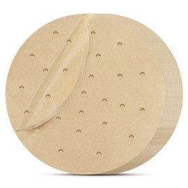 Air Fryer Paper Liners Disposable - 7in/18cm 100Pcs Air Fryer Parchment Paper Liners Round, Unbleached Perforated Parchment Paper Sheets for Air Fryer Accessories