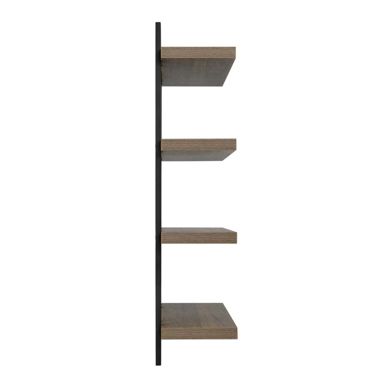 Unbranded Danya B. 4-Tier Floating Bracket Wall Shelf - Walnut