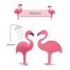 16GB USB Flash Drive Cute Flamingo Pattern with Lanyard, Pen