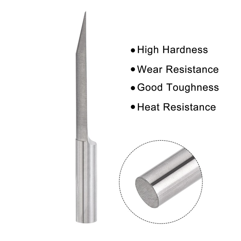 sourcing map Wood Engraving Bit Solid Carbide 6mm Shank, 30