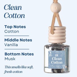 Scented Car Air Freshener - Long Lasting Car Diffuser - Last 60+ Days:_Clean Cotton