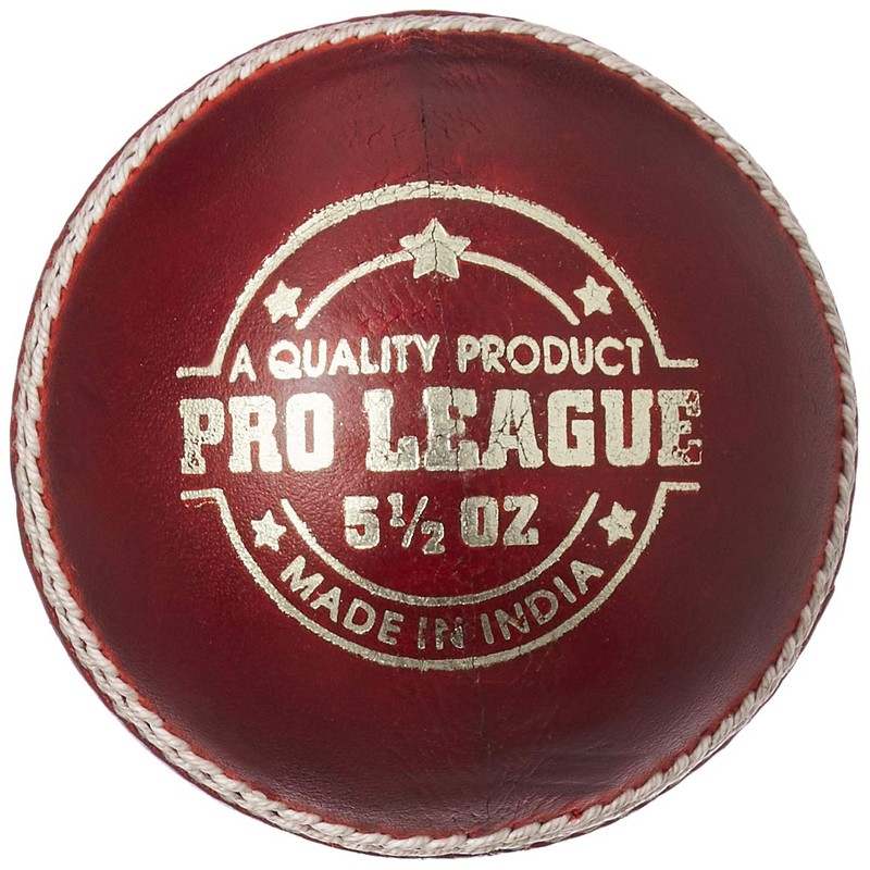 DSC Pro League Cricket Leather Ball | Color: Red |