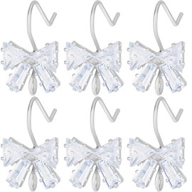 Beebeecraft 1 Box 20Pcs Cubic Zirconia Bowknot Earring Hooks Bow Ear Wires Earrings Findings with Loop for Jewellery Making Accessories DIY Earrings Craft