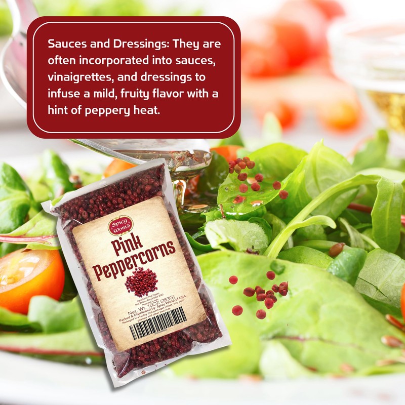 Spicy World Pink Peppercorns 10 oz - Exquisite Flavor, Premium