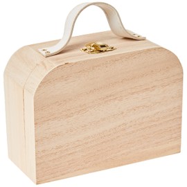 Artemio 13 x 95 x 6 cm Wooden Suitcase, Beige