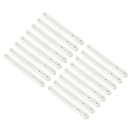 uxcell Drawer Slides, 16Pcs 180mm - Plastic Drawer Rails, Side Mounted Grooved Guide Rails for Cabinet Drawers Bedside Tables Wardrobe Dressers (White)
