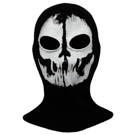 nezababy Ghost Balaclava Skeleton Mask Skull Ski Headwear Scarf Hood Motorcycle Helmet for Outdoor Motorcycle Hiking, Ghost Mask-B