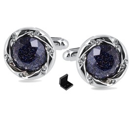 NGELOM Men's Cufflinks, Stylish, Cufflinks, Gift Case, Brand, Wedding, Formal, Luxury, Brass, No Gemstone