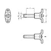 Ganter Normelemente Stainless Steel Ball Lock Bolt GN 113.7-8-20 Bolt