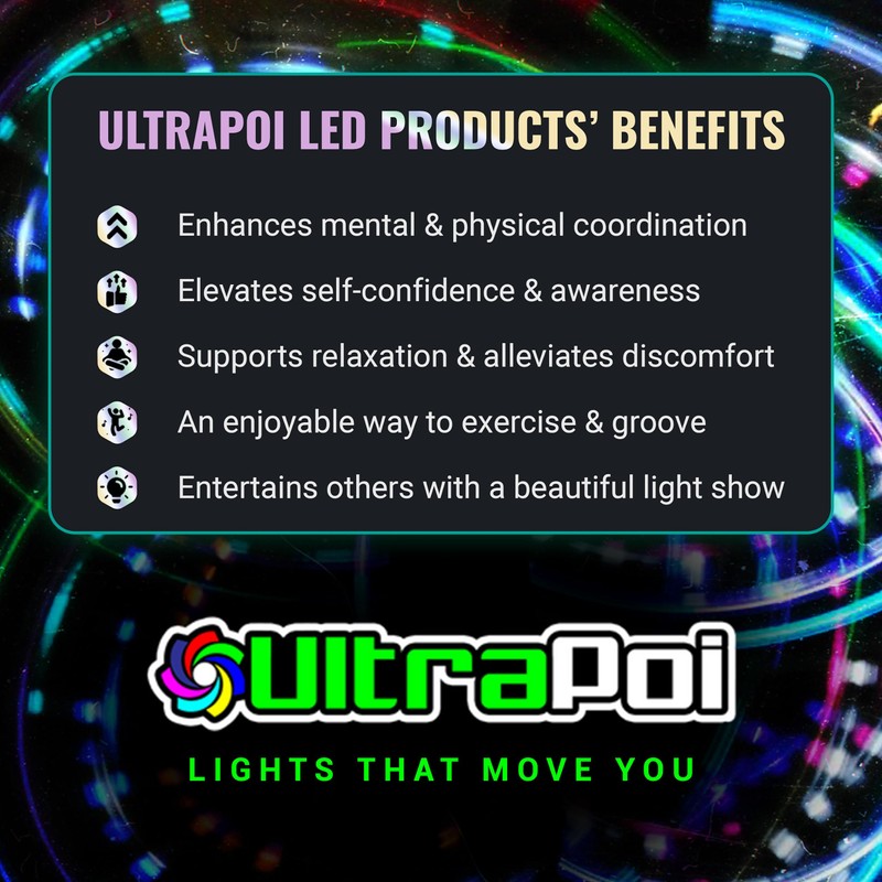 UltraHoop Shuffle LED Hoop - 30 Smart Auto Color Changing