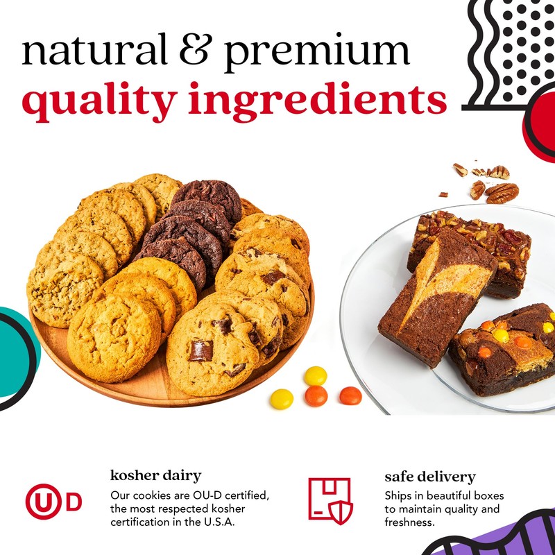 David’s Cookies Gourmet Assorted Cookies and Brownies Gift Basket -