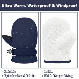 Olreco Baby Mittens 12-18 Months Toddler Mittens 18-24 Months Toddler Waterproof Mittens Toddler Winter Gloves Baby Boy Mittens