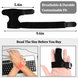 YBEATY Finger Braces Trigger Finger Index Splints Broken Provide Support Adjustable Straighteners Stabilizer for Arthritis Pain Dislocated Knuckle Mallet Thumb Middle Ring Pinky