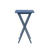 Linon Compass Tray Table Set Navy