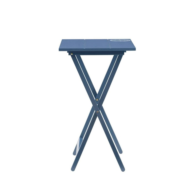 Linon Compass Tray Table Set Navy