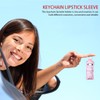 [LIFKOME] 4pcs Lipstick Bag Neoprene Key Holder Hanging Neck Lipstick
