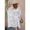 Copricostume sexy ed elegante in pizzo da donna, copribikini con