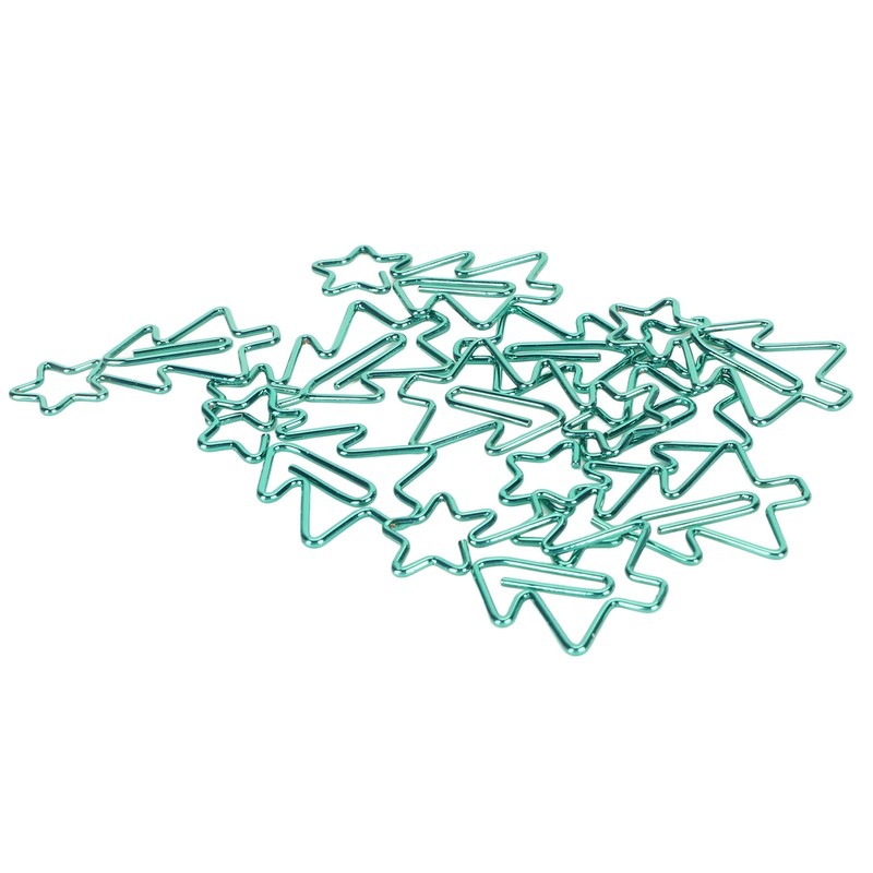 100pcs Paper Clips Prevent Slip Cute Christmas Tree Shaped Decorative