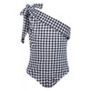 La-V Girls Swimming Costume, black-white