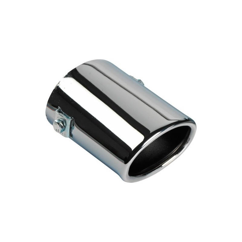 AUTO-STYLE Tailpipe Steel / Chrome Oval 80 x 60 mm