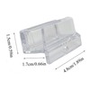 2PCS Sliding Shower Door Bottom Guide, Clear Acrylic Frameless Door