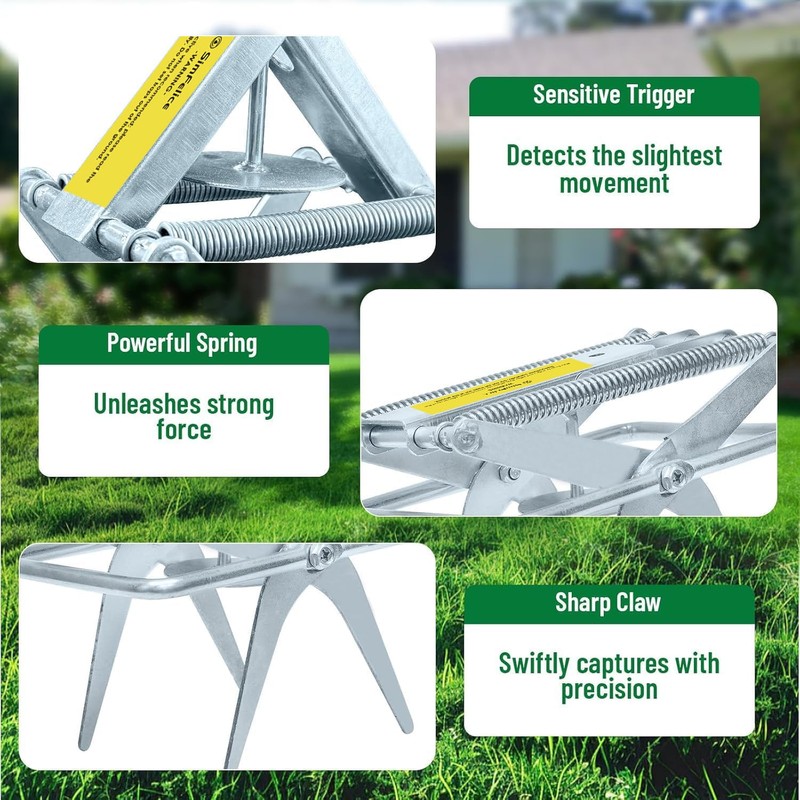 Simfelice 2 Pack Upgraded Mole Traps Heavy Duty Scissor Mole