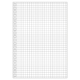 Lihit Lab, N1666S, Loose Leaves for Twist Notebook, B6, Grid, 21 Holes, 30 Leaves