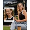 JM Blue Light Reading Glasses for Women with Spring Hinge,