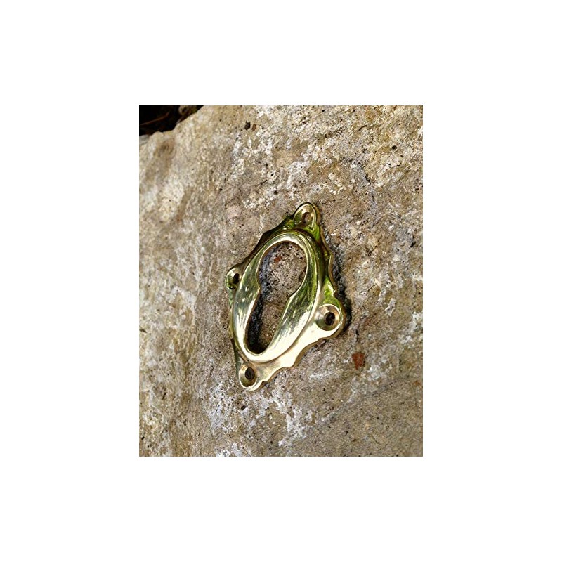 Antikas - Keyhole rosette PZ in polished brass, lock rosette