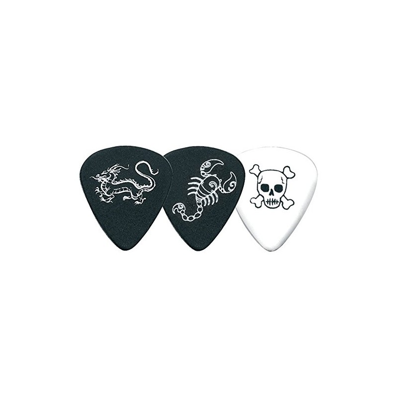 GEWA Pick Monster 351 Shape Skull White 0.81mm (Pack of