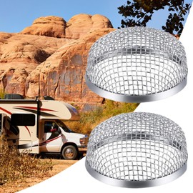 RV Furnace Vent Screen, Stainless Steel RV Furnace Vent Cover, Auto Ventilation for Hot Day Kitchen Trailer Motorhome