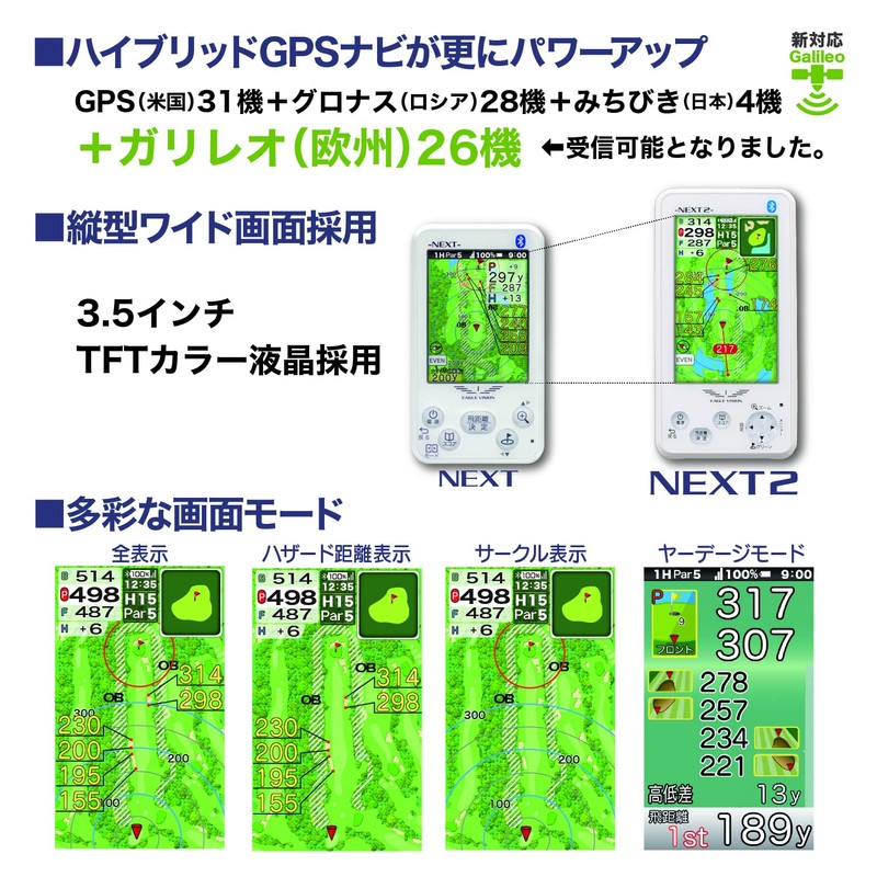 Asahi Golf EAGLE Vision NEXT2 EV-034 White