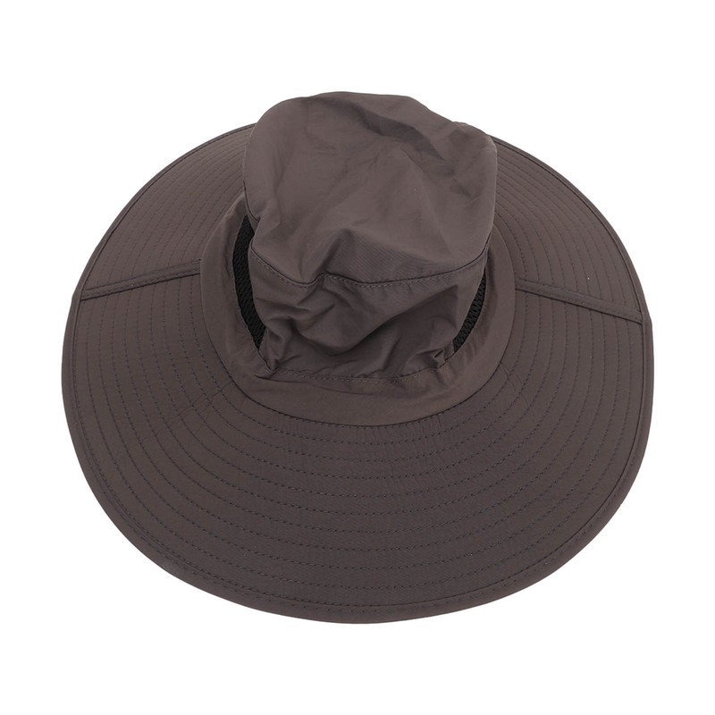 Sun Hat Nylon Dark Gray UV Protection Breathable Adjustable Wide
