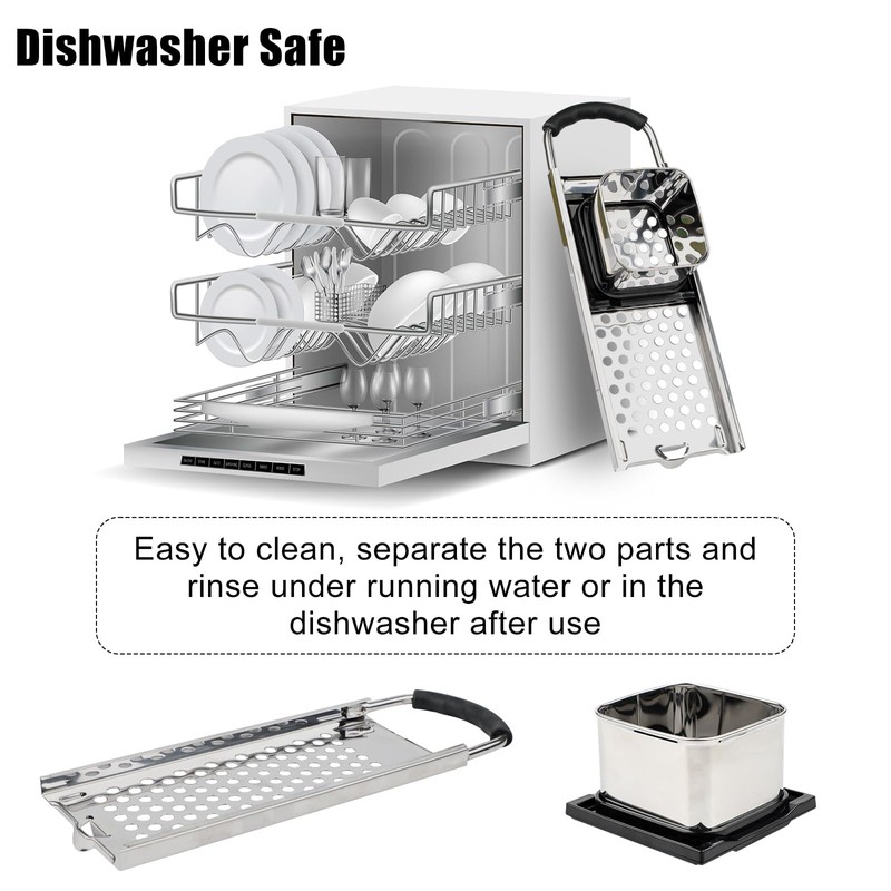 Premium Grade Stainless Steel Spaetzle Maker with Comfort Grip Handle,