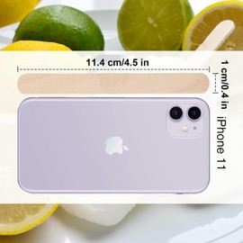 500 Pcs Wooden Craft Sticks, 4.5 Inch Natural Wood Popsicle Sticks for DIY Crafts, Ice Cream, Tongue Depressors, Ice Pop