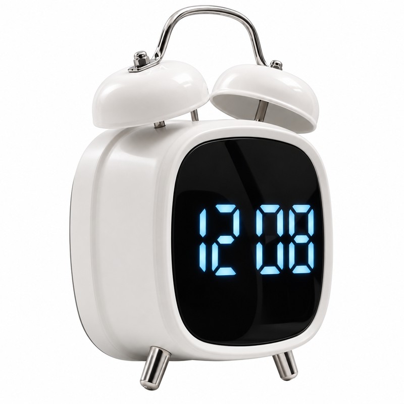 Super Loud Digital Alarm Clock with Dual Bell – LED