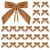 Utehilly 24 Pcs Camel Small Velvet Christmas Bows for Christmas