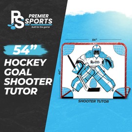 Premier Sports – Hockey Goal Shooter Tutor – Fits Inside 54“ Hockey Net – Street & Ice Hockey Nylon Shooting Tarp – Hockey Shooting Accuracy Training Equipment
