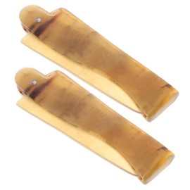 SAFIGLE 2Pcs Foldable Ox Horn Comb Portable Static Hair Styling Comb for Scalp Massage Hair Health Lightweight Travel Accessory for Men Women