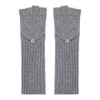 Long Black Cashmere Gloves - grey