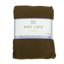 Body Linen's Gentility™ Polar Fleece Massage Table Blanket, 54x80, 100% Polyester - Chocolate