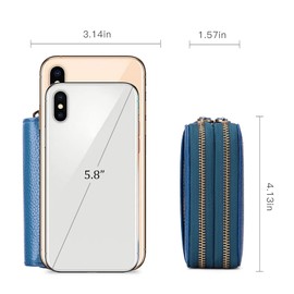 GOIACII Small Genuine Leather Wallet for Women, RFID Blocking Credit Card Holder Wallet