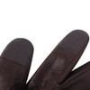 Harssidanzar GM040EU Men's Leather Gloves Fleece Lining Touchscreen, brown