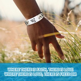 kumamart Bible Verse Bracelets, Christian Bracelet, Bible Bracelets, Scripture Bracelets, Portable Bible Verse Bracelets, Scanning, Religious Bracelets with NFC, Christian Gift for