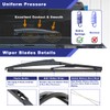 Shopauto Rear Windshield Wiper Arm Blade Assembly Kit Compatible with