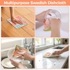 Needbrock 6 Pack Swedish Dishcloths for Kitchen,Abstract Floral Dish Towels