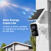 Hiseeu Solar Camera Security Outdoor, 4 Pack 100% Wireless 3K