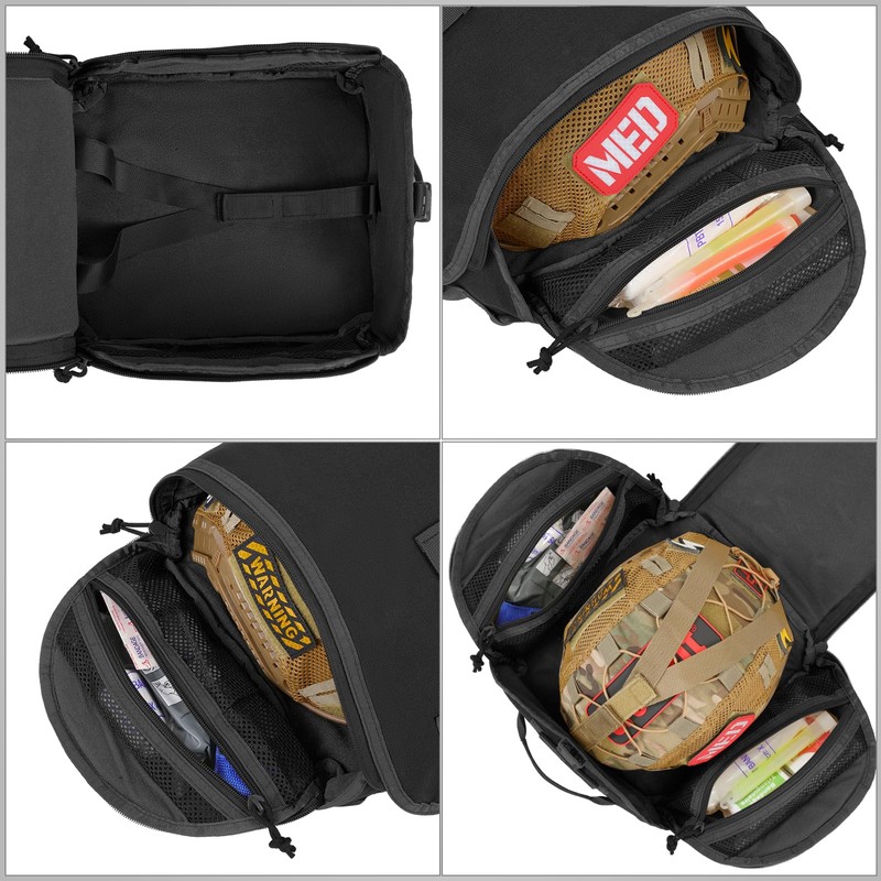 FRTKK Tactical Helmet Bag Pack, Military Molle Pouch Multi-Purpose Carrying