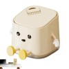 Desktop Trash Can with Lid, Tiny Desk Trash Can, Narrow