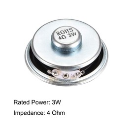 sourcing map Round Speaker Small Speaker 3W 4 Ohm Audio 50 mm / 1.97 Inch